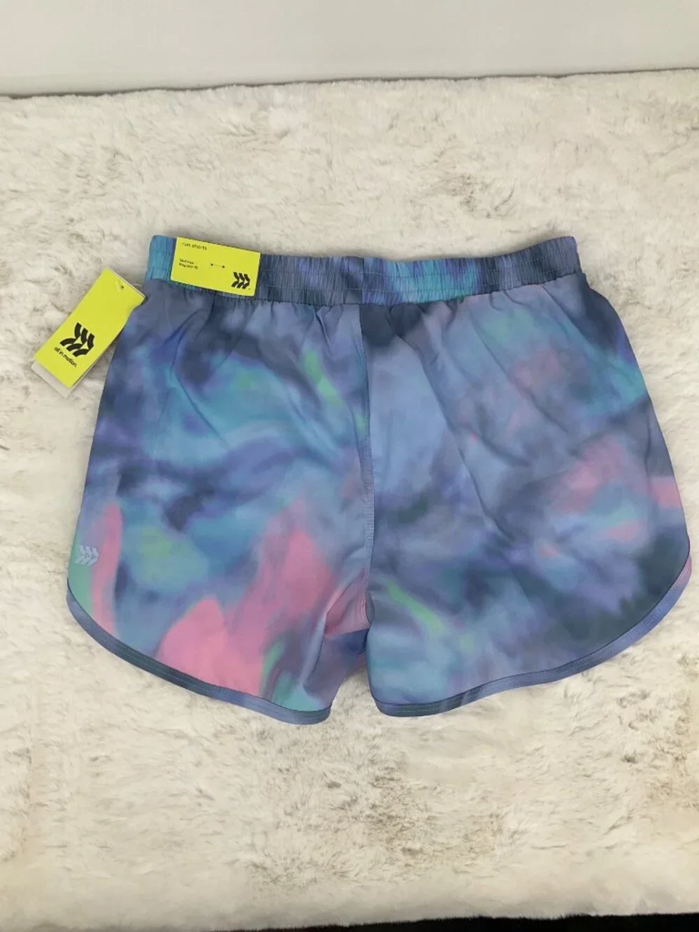 All In Motion Bottoms size XL (14) Girls Tie-Dye Athletic Shorts Blue/ Pink/Pur